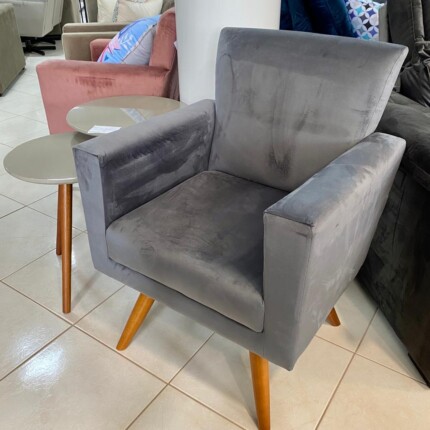 Poltrona Duna Assento com Pillow - Tecido Veludo (5706) - Imagem 4