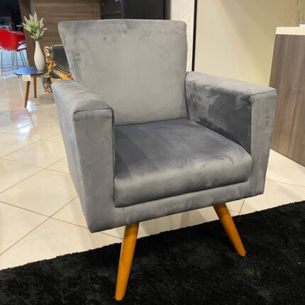 Poltrona Duna Assento com Pillow - Tecido Veludo (5706) - Imagem 5