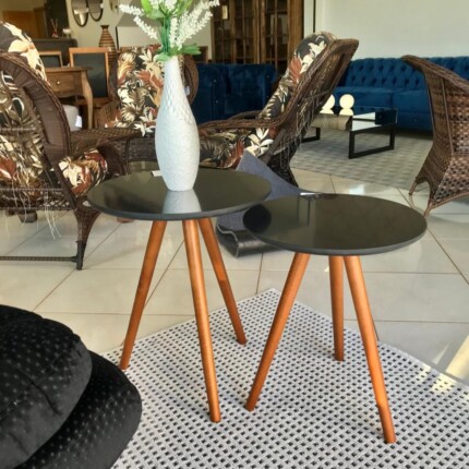 Conjunto com 2 Mesas Laterais Lacca Preto (5270-5251) - Image 3
