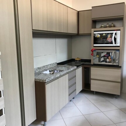 Cozinha Canto 2,75m x 1,50m Luana 100% MDF Modulada (2810) - Imagem 1