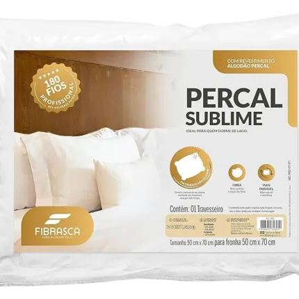 Travesseiro Hotelaria Premium Percal Sublime de Algodão 50x70cm (2587)