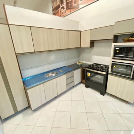 Cozinha Canto 3,15m x 2,20m Luana 100% MDF Modulada (2116) - Imagem 1