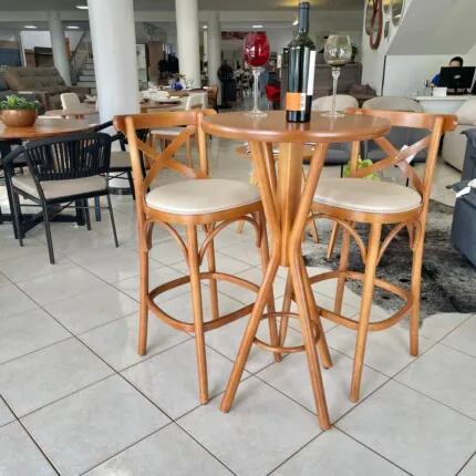 Kit Mesa Bistro com 2 Banquetas X (6455-4260) - Imagem 3
