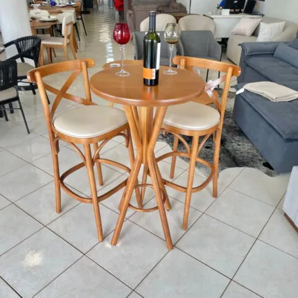 Kit Mesa Bistro com 2 Banquetas X (6455-4260) - Imagem 1