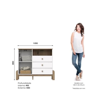 Quarto Infantil Ternura Branco – 03 Peças - Imagem 5