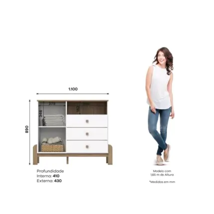 Quarto Infantil Ternura Branco – 03 Peças - Imagem 5