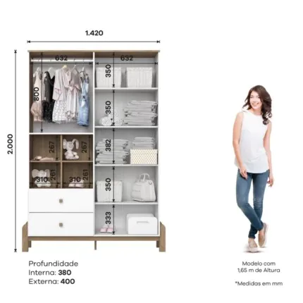 Quarto Infantil Ternura Branco – 03 Peças - Imagem 2