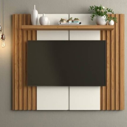 Painel para TV 1,40m PA17 MDF Freijo com Off (623) - Image 1