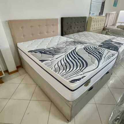 Cj. Box CASAL 1,38m com BAÚ Mult pra 200kg – Macio – Ecoflex (360-5558)