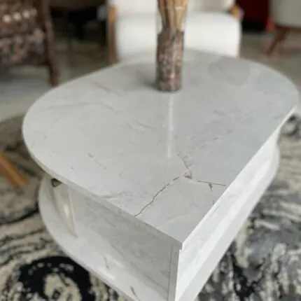 Mesa de Centro Indianapolis Marmorizado Calacata (1161) - Imagem 3