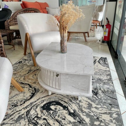 Mesa de Centro Indianapolis Marmorizado Calacata (1161) - Imagem 5