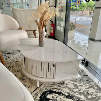 Mesa de Centro Indianapolis Marmorizado Calacata (1161) - Imagem 2