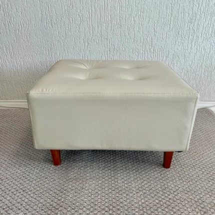 Puff Retangular Piva Corino Bege (5093)
