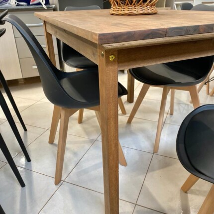 Mesa Rústica 1,20m (1858) com 4 Cadeiras Siena Preto (3999) - Imagem 3