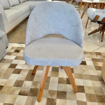 Poltrona Giratoria Bia Boucle com Couro Caramelo (3614) - Imagem 4