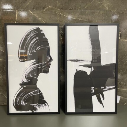 Quadro Minimalista Preto e Branco 75cm x 45cm (1665) - Imagem 2