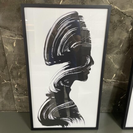 Quadro Minimalista Preto e Branco 75cm x 45cm (1665) - Imagem 1