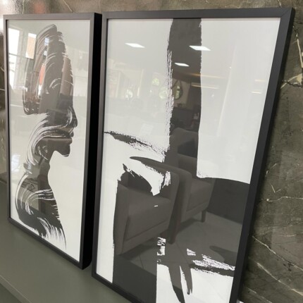 Quadro Minimalista Preto e Branco 75cm x 45cm (1665) - Imagem 3