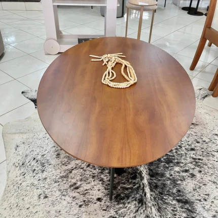Mesa de Centro de 1,40m Oval Castanho (6027) - Imagem 4