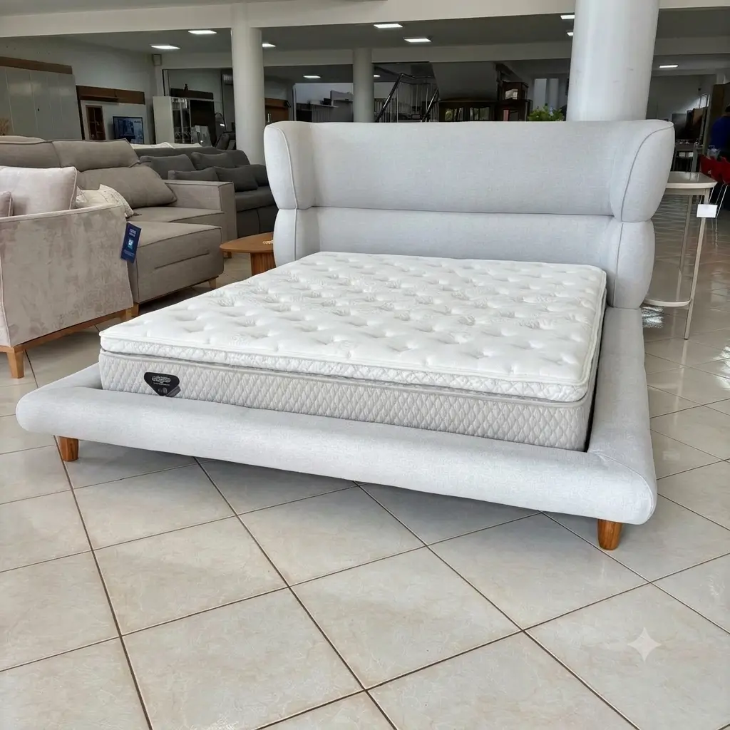 reina コンパクト Cama Queen Zara com Colchão Paradise Suécia – Ecoflex (5886-5838