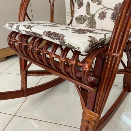 Cadeira de Balanço em Vime com Almofada (4677) - Imagem 4