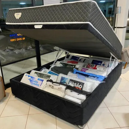 Base de Box com Baú Alto - Casal 1,38m (1066)