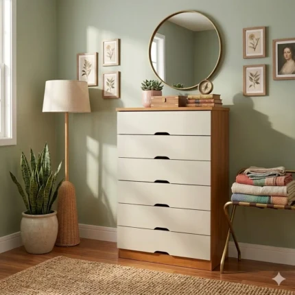 Comoda 80cm 6 Gavetas Sevilha MDF (6287)
