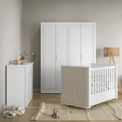 Quarto Infantil Tutto Branco Captone - 03 Peças - Imagem 1