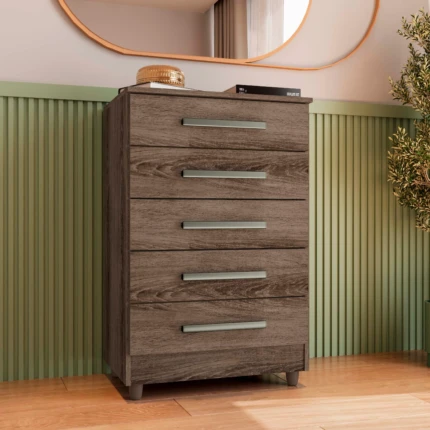 Comoda 64cm 5 Gavetas Paola Madeirado (1830)