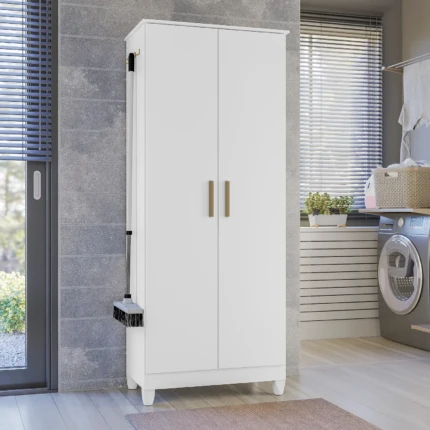 Armário 70cm Multiuso 2 Portas Jade Branco (6452)