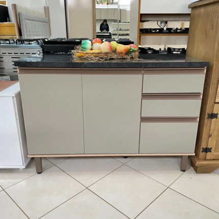 Balcao 1,20m 2 Portas 3 Gavetas com Tampo (4634-3242)
