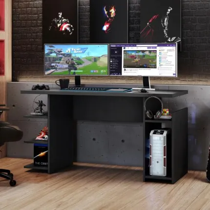 Mesa Escritório 1,36m Gamer NT2065 Preto (995) - Imagem 3