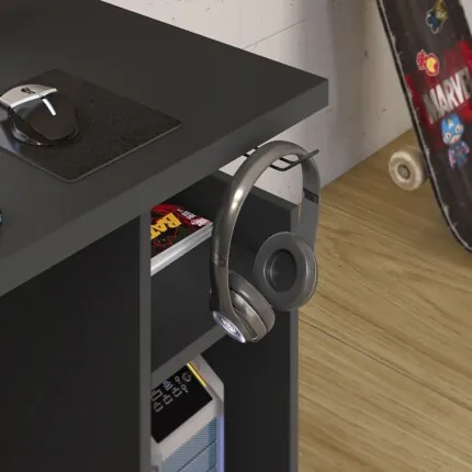 Mesa Escritório 1,36m Gamer NT2065 Preto (995) - Imagem 4