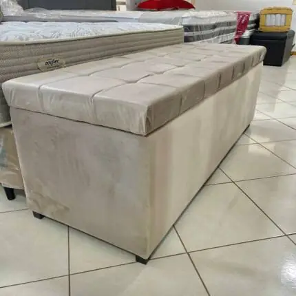 Baú Recamier 1,40m Tokio Veludo (6787)