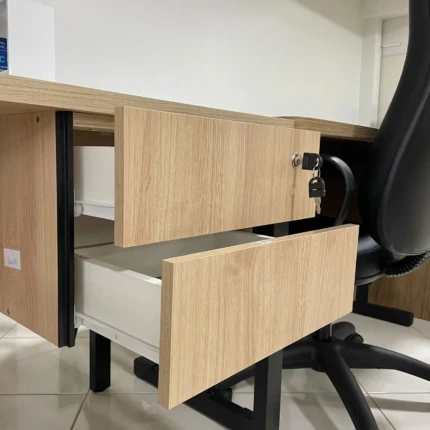 Mesa Escritório 1,60m Artesano Carvalho com 2 Gavetas (4434-5181) - Imagem 4