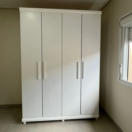 Roupeiro 1,63m 4 Portas Padua Branco (2533) - Imagem 3