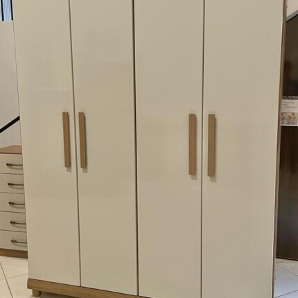 Roupeiro 1,63m 4 Portas Padua Castanho (3085) - Imagem 4
