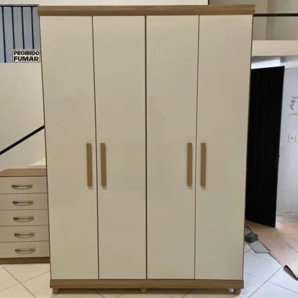 Roupeiro 1,63m 4 Portas Padua Castanho (3085)