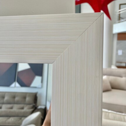 Espelho com Moldura 1,63m x 63cm Branco (20) - Imagem 4