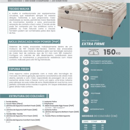 Cj. Box Queen 1,58m Audaz – Firme – Ecoflex (6334) - Image 3