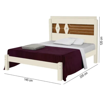 Cama Casal Livia Off White (4325) - Imagem 2