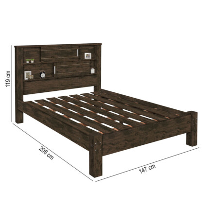 Cama Casal Veneza com Nicho Prateleira (1749) - Imagem 4