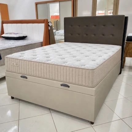Cj. Box CASAL 1,38m com BAÚ Maze Espuma 3D – Ecoflex (6120-3535)