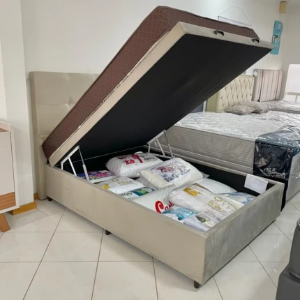 Cj. Box CASAL 1,38m com BAÚ Tok Firm – Ecoflex (6414-5558)