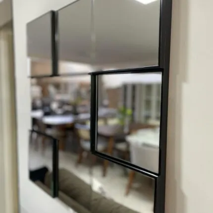 Espelho Quadrado 3D TB86 Preto 75cm (4291) - Imagem 2