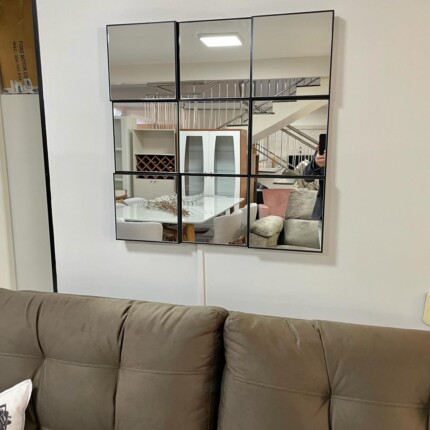 Espelho Quadrado 3D TB86 Preto 75cm (4291) - Imagem 3