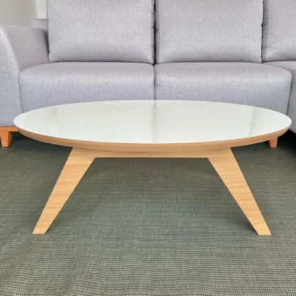 Mesa de Centro Oval 90cm MDF TM34 (5713) - Imagem 1
