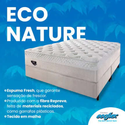 Cj. Box Queen 1,58m Eco Naturalle - Confortável - Ecoflex (1193) - Imagem 5