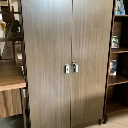 Armario de Escritorio 2 Portas 1013 Teca 91cm (4300)