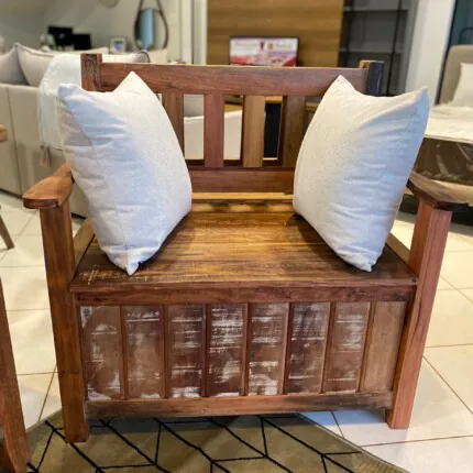 Namoradeira Baú - Caixa de Lenha em Madeira Nativa de Demolição (4763) - Imagem 6